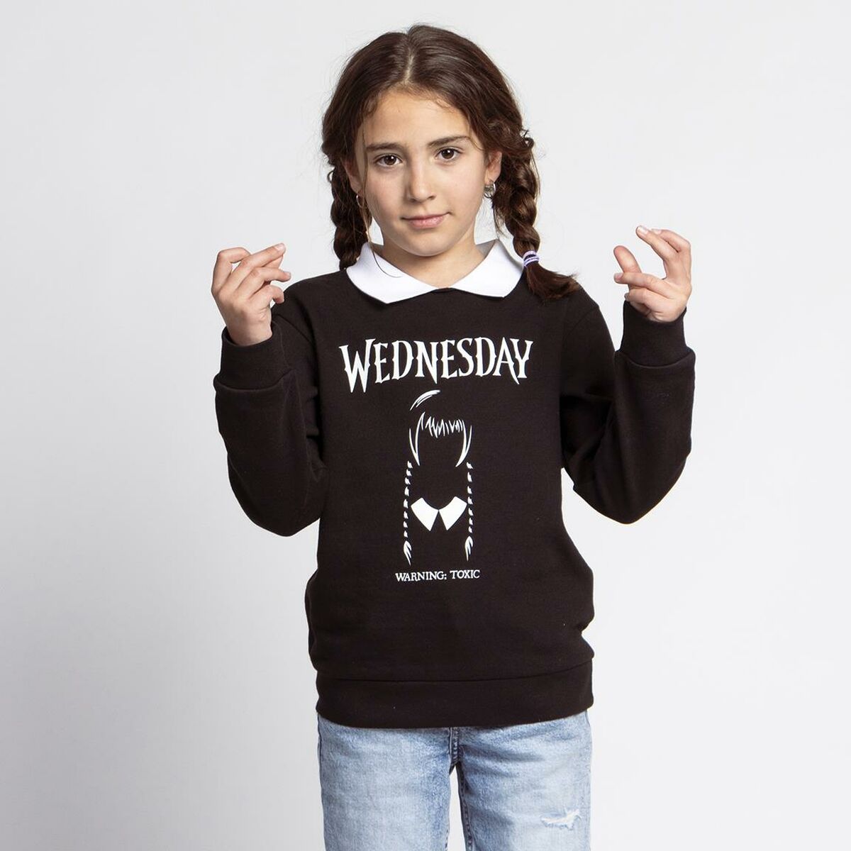 Felpa senza Cappuccio Bambina Wednesday