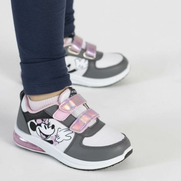 SCARPE SPORTIVE CON LED MINNIE MOUSE VELCRO