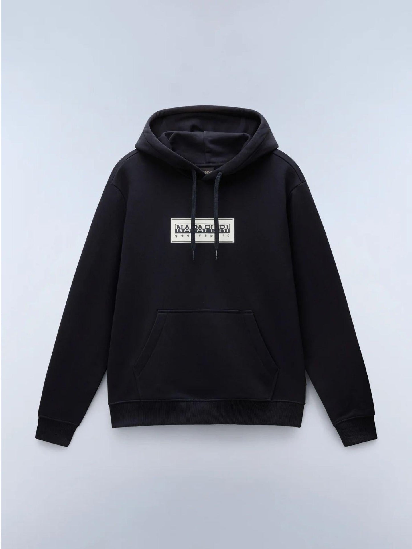 Napapijri Felpa con Cappuccio Box Logo Uomo Nero