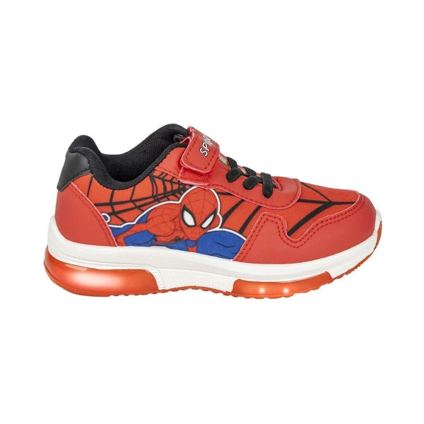 SCARPE SPORTIVE PER BAMBINI CON LED SPIDER MAN ROSSO