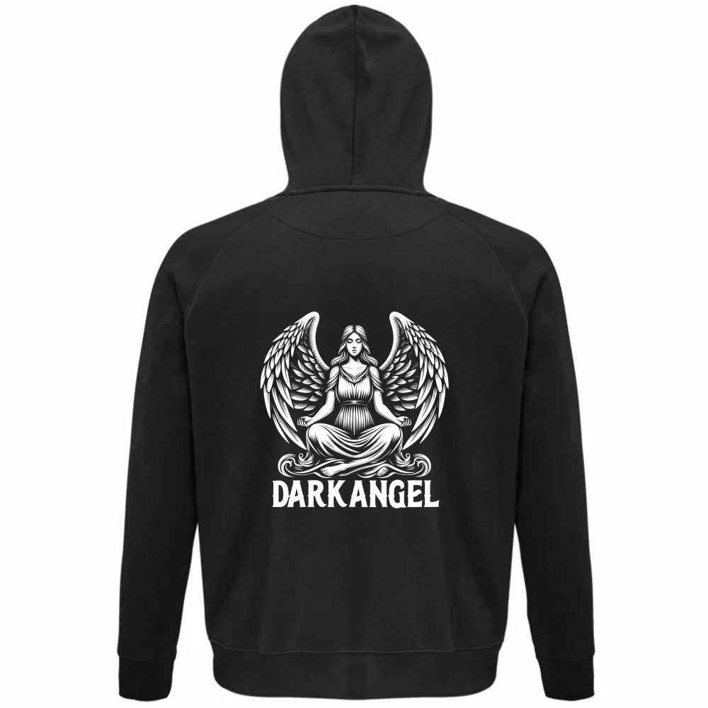 Felpa donna organica con cappuccio DARK ANGEL