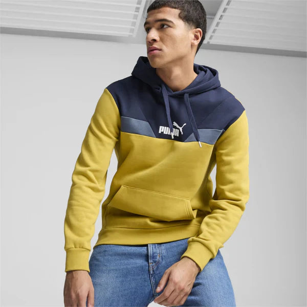 Puma Felpa Power Colorblock Hoodie Cappuccio Golden Fog