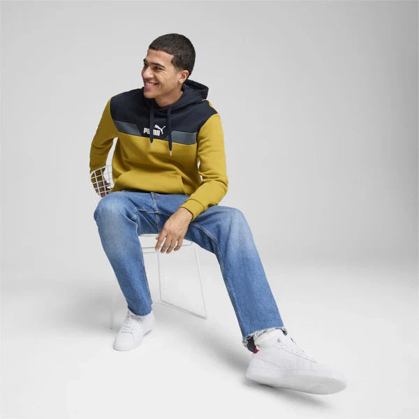 Puma Felpa Power Colorblock Hoodie Cappuccio Golden Fog