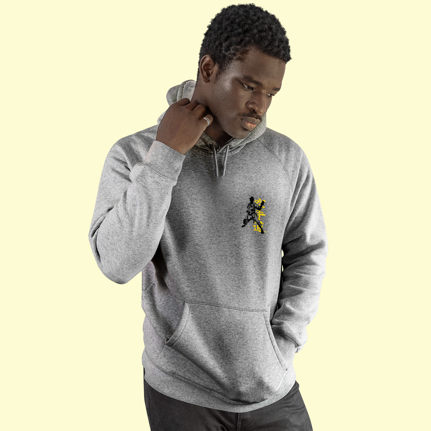FELPA PREMIUM CON CAPPUCCIO UOMO  "KARATE" - Vari colori