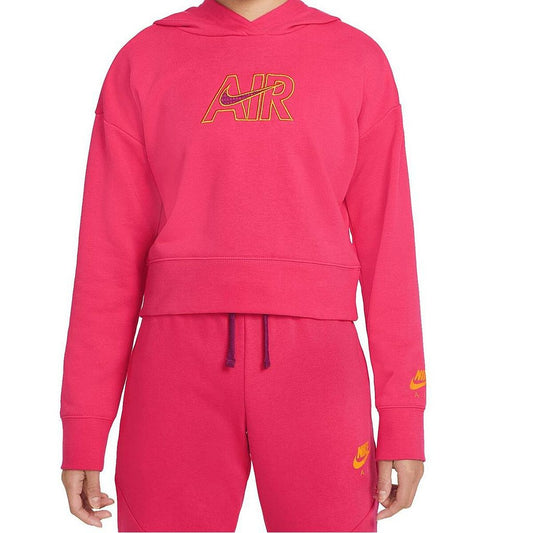 Felpa con Cappuccio da Bambina Nike CROP Rosa