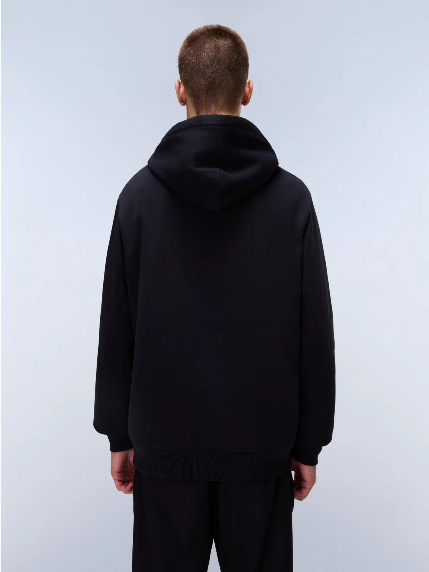 Napapijri Felpa con Cappuccio Box Logo Uomo Nero