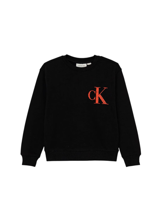 Calvin Klein Jeans felpa con stampe logo nero