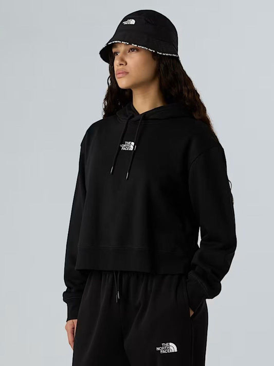 The North Face Felpa con cappuccio corta in vita Essential Donna TNF Black