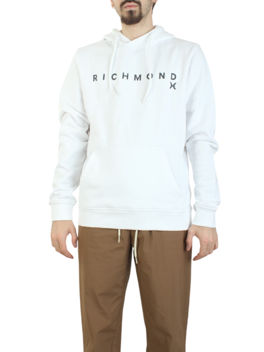 John Richmond felpa con cappuccio  bianca