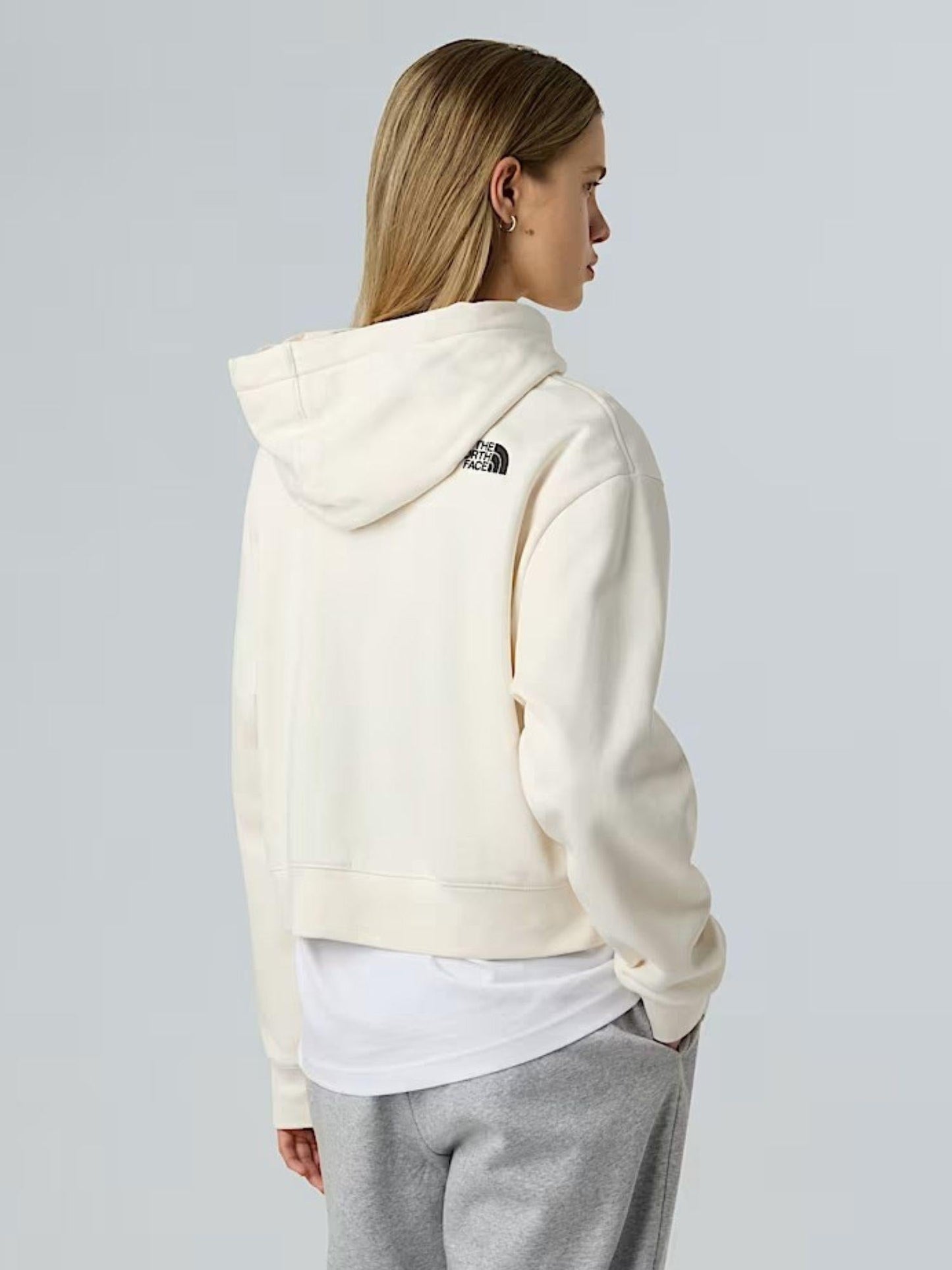 The North Face Felpa con cappuccio corta in vita Essential Donna White Dune