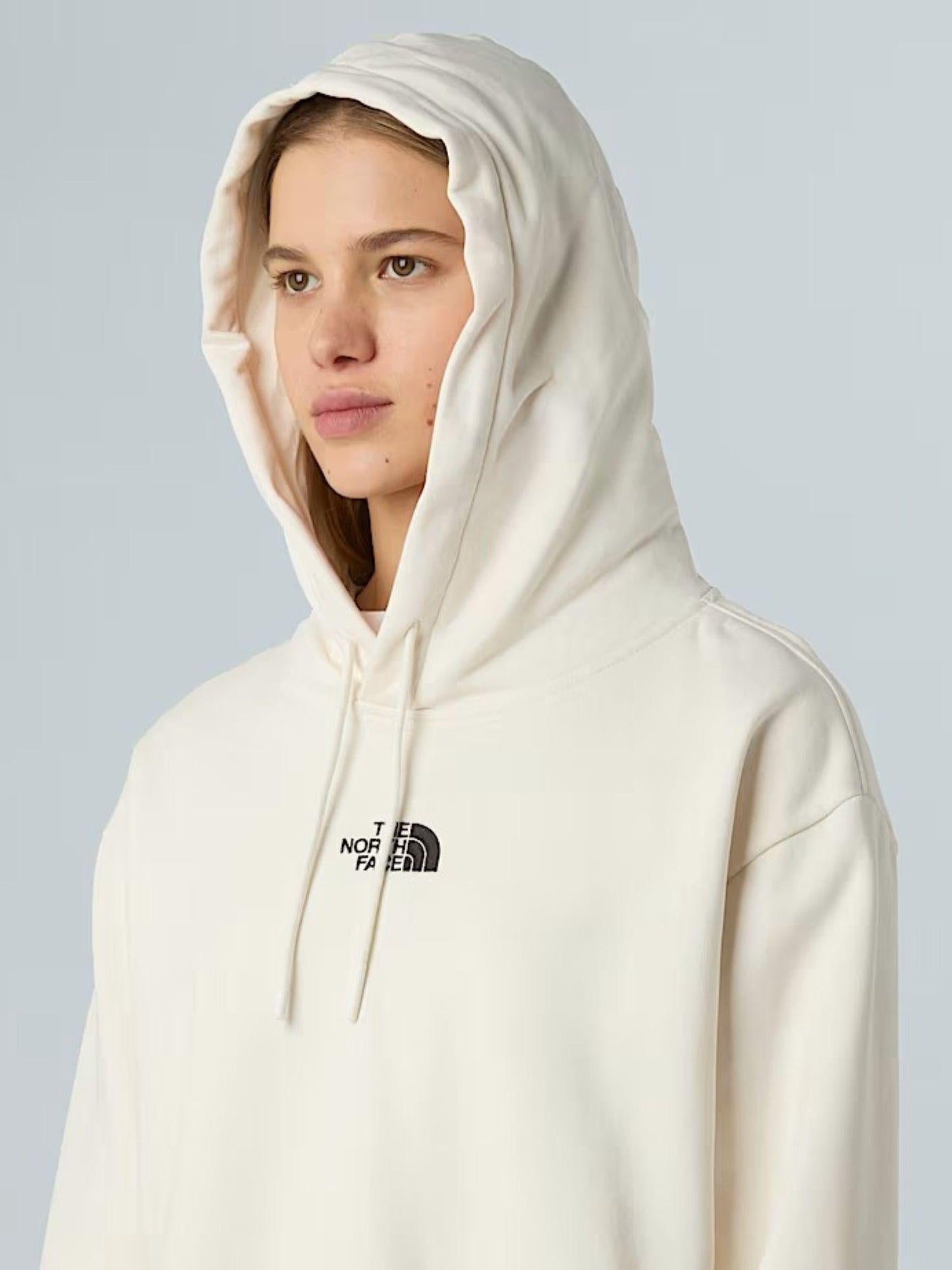 The North Face Felpa con cappuccio corta in vita Essential Donna White Dune