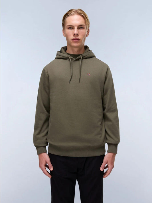 Napapijri Felpa con Cappuccio Balis Uomo Verde Tea Leaf