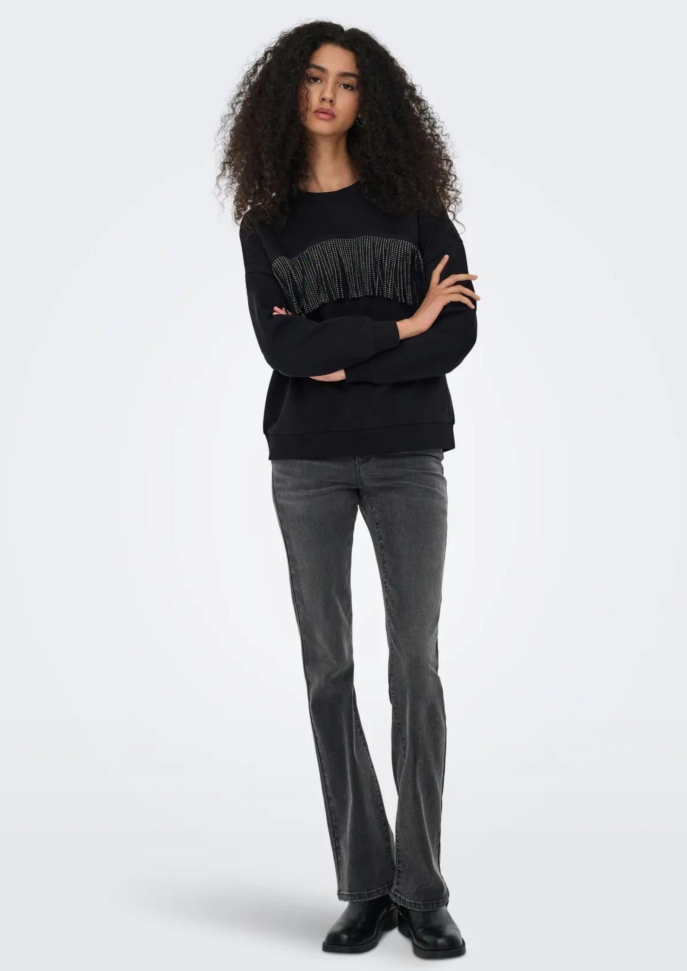 Jacqueline De Young Felpa Donna Prima Nera