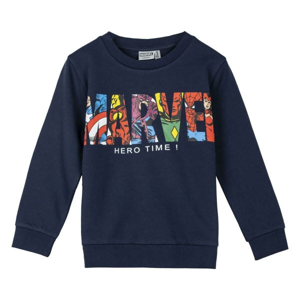 Felpa girocollo bambino Marvel blu scuro
