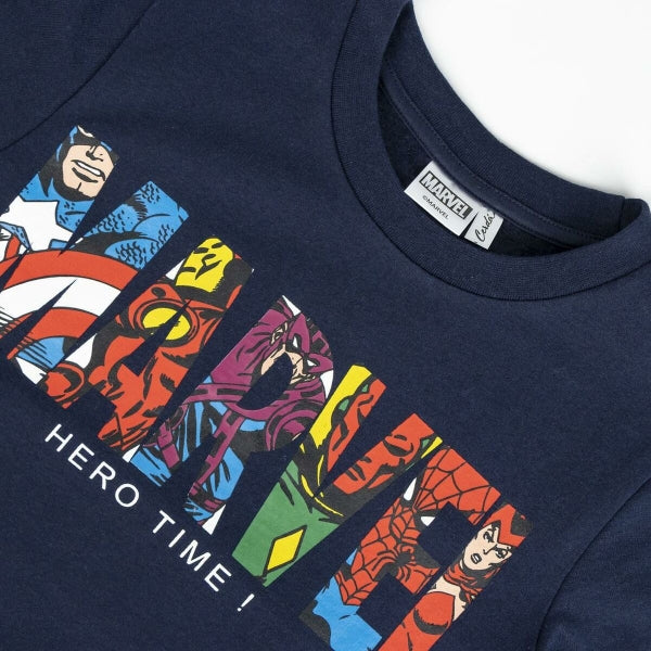 Felpa girocollo bambino Marvel blu scuro