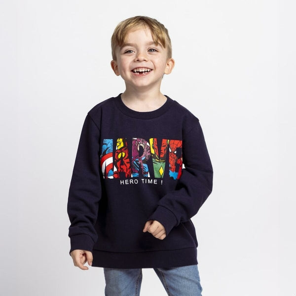 Felpa girocollo bambino Marvel blu scuro
