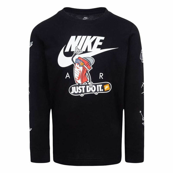 Felpa bambino girocollo Nike nera