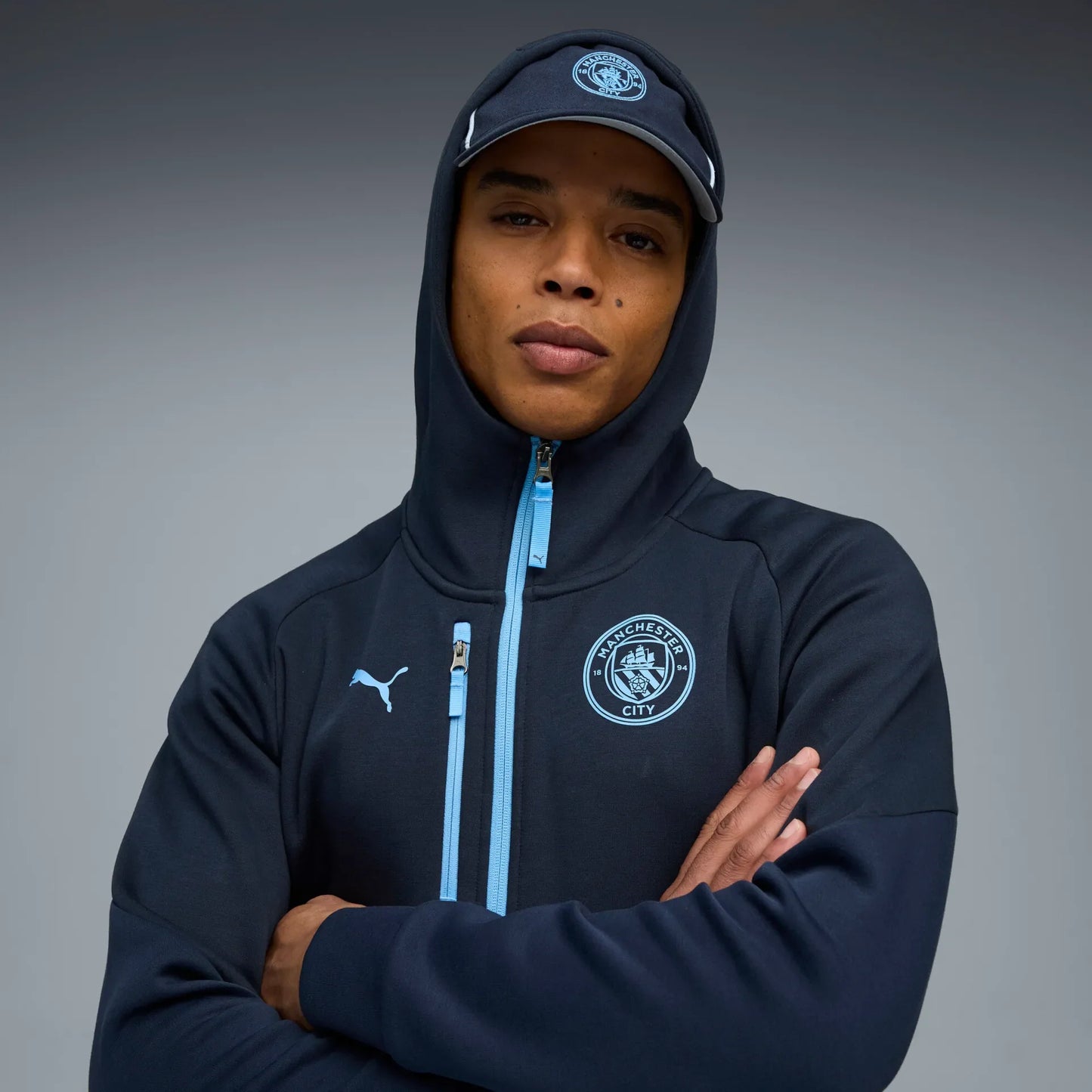 Felpa Calcio Puma PUMATECH FZ Full Zip Hoodie Manchester City