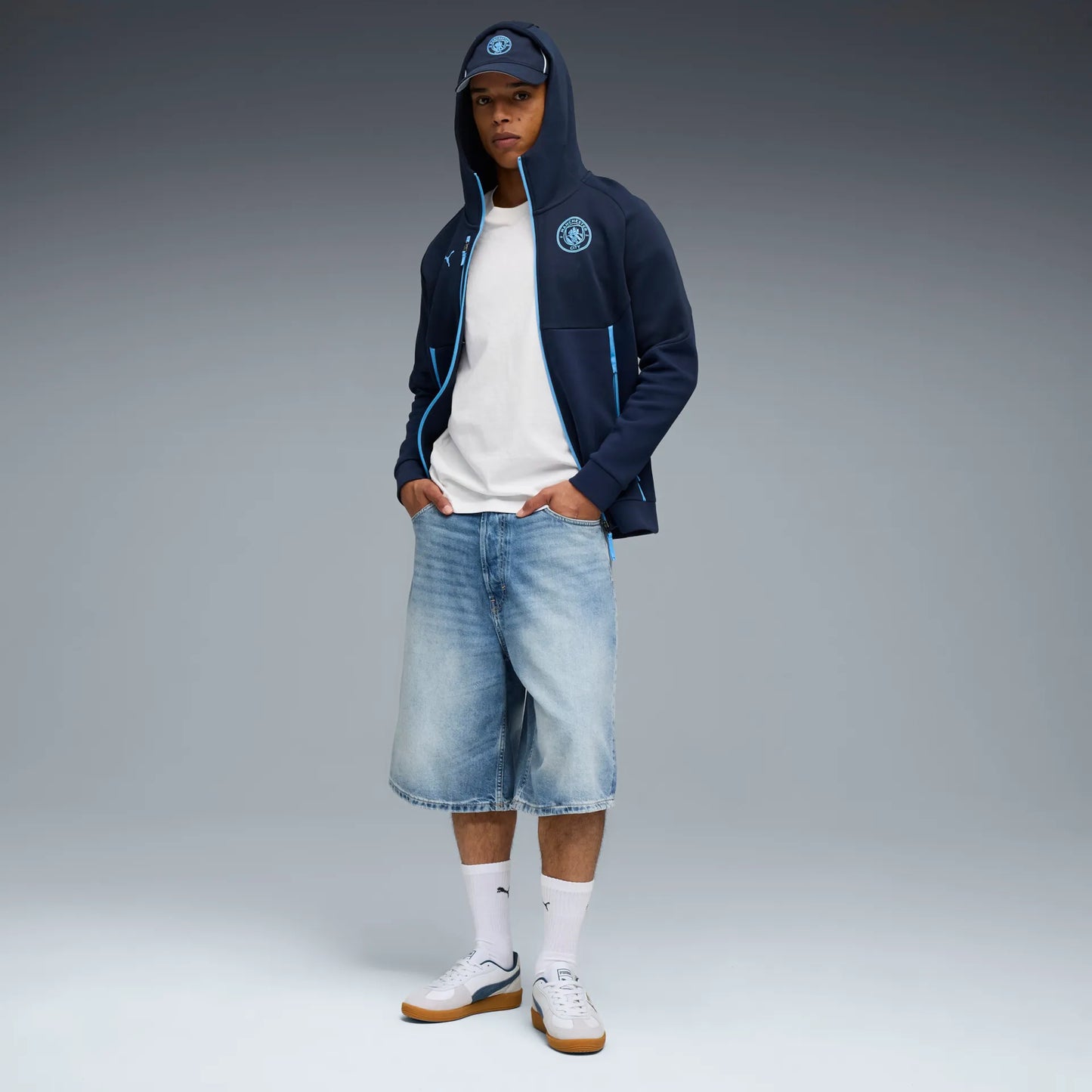 Felpa Calcio Puma PUMATECH FZ Full Zip Hoodie Manchester City