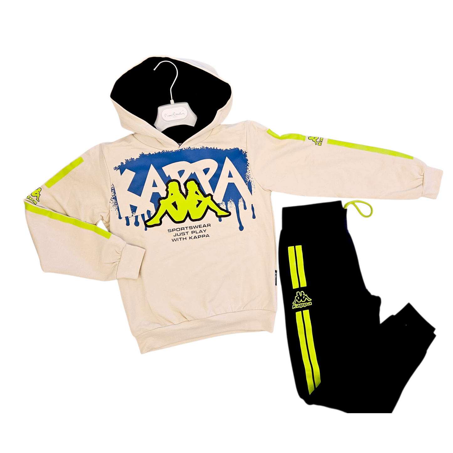 Tuta Kappa 8-12 anni, felpata. Disponibile in 2 colori