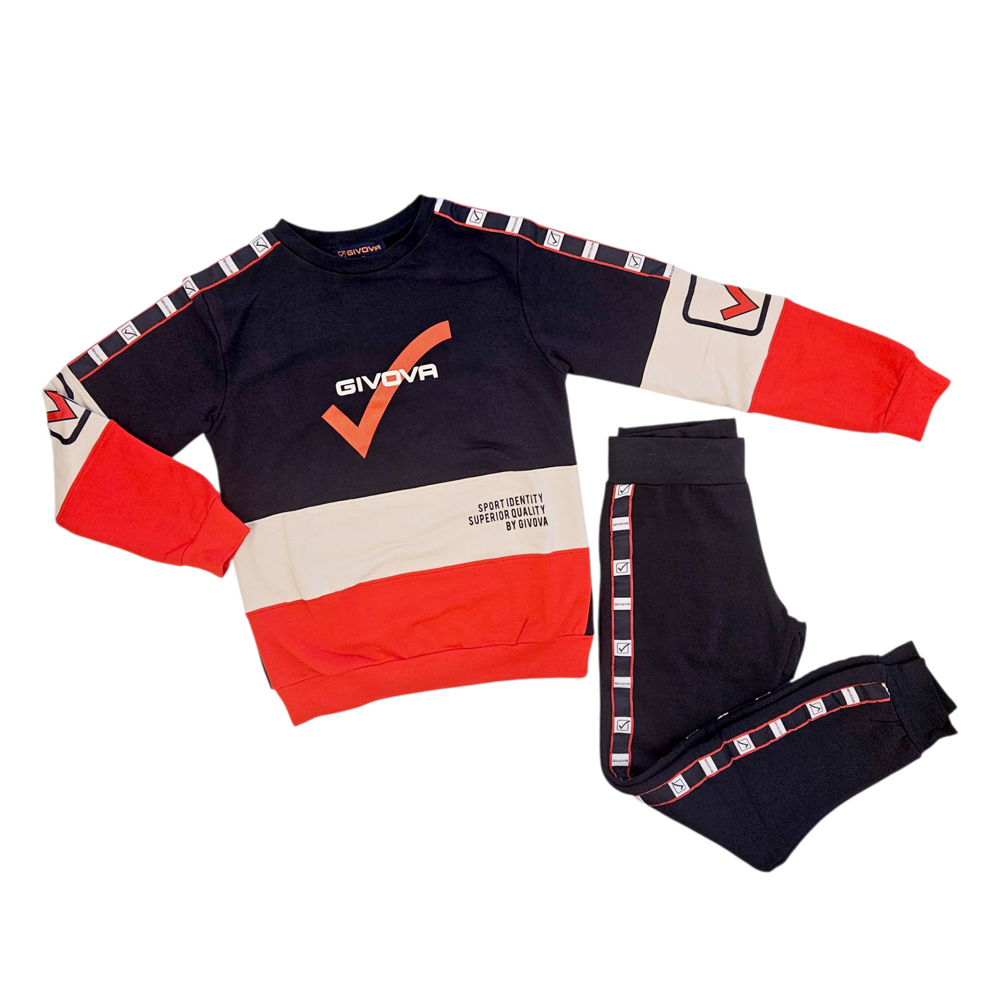 Tuta Givova 8-14 anni, felpata. Disponibile in 2 colori