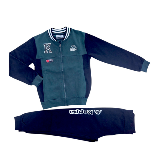 Tuta Kappa stile college 8-16 anni, felpata. Disponibile in 2 colori