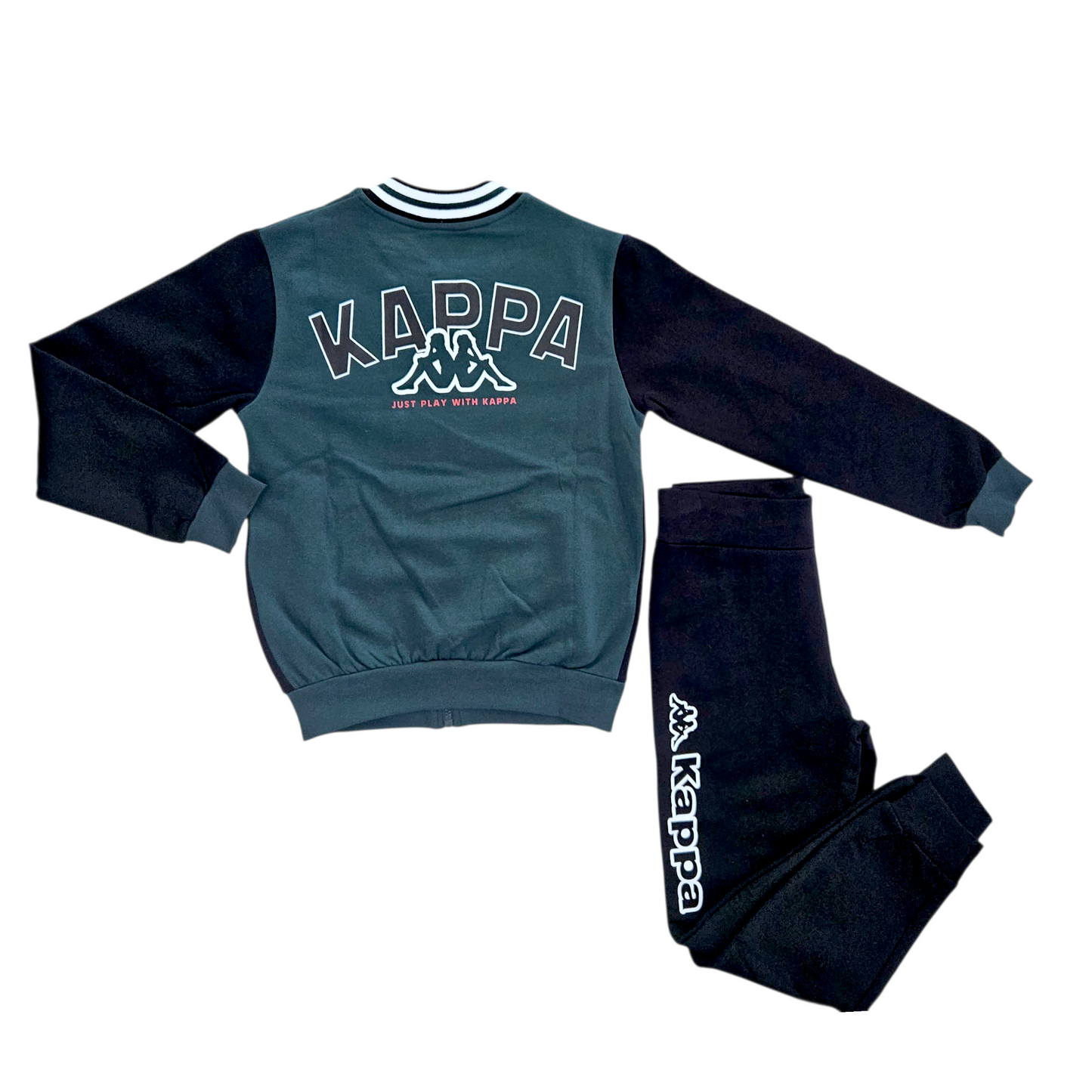 Tuta Kappa stile college 8-16 anni, felpata. Disponibile in 2 colori