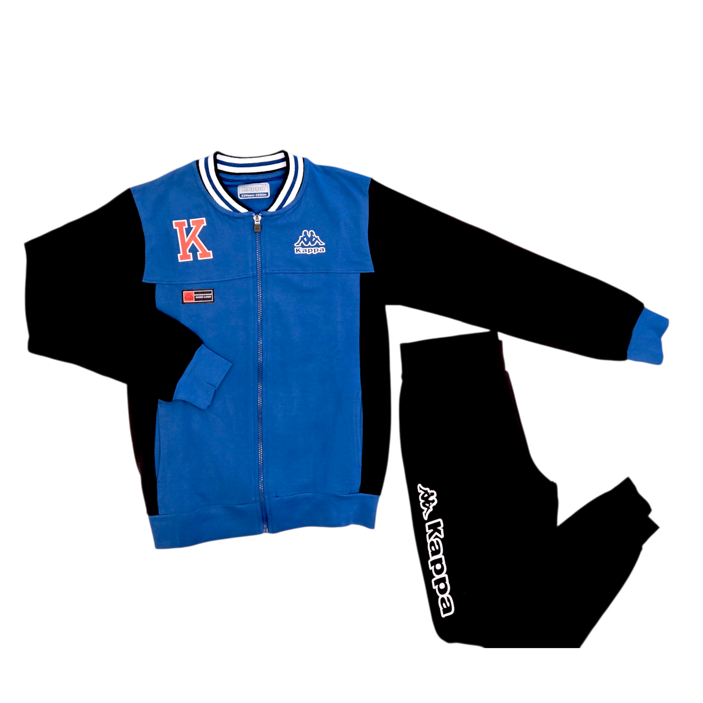 Tuta Kappa stile college 8-16 anni, felpata. Disponibile in 2 colori