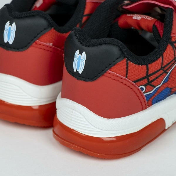 SCARPE SPORTIVE PER BAMBINI CON LED SPIDER MAN ROSSO